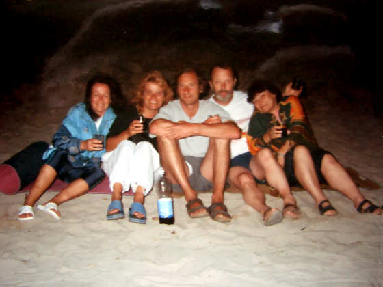 Wir am Strand